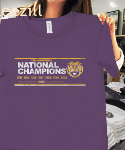 LSU Baseball 8x National Champions Sign Shirt LSU Tigers