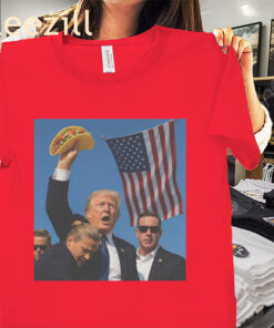 Let’s Go Taco Posters Flag Shirt Trump Always Chickens Out Tee