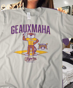 Mascot Diamond Geauxmaha LSU Tigers Baseball 2025 Shirt
