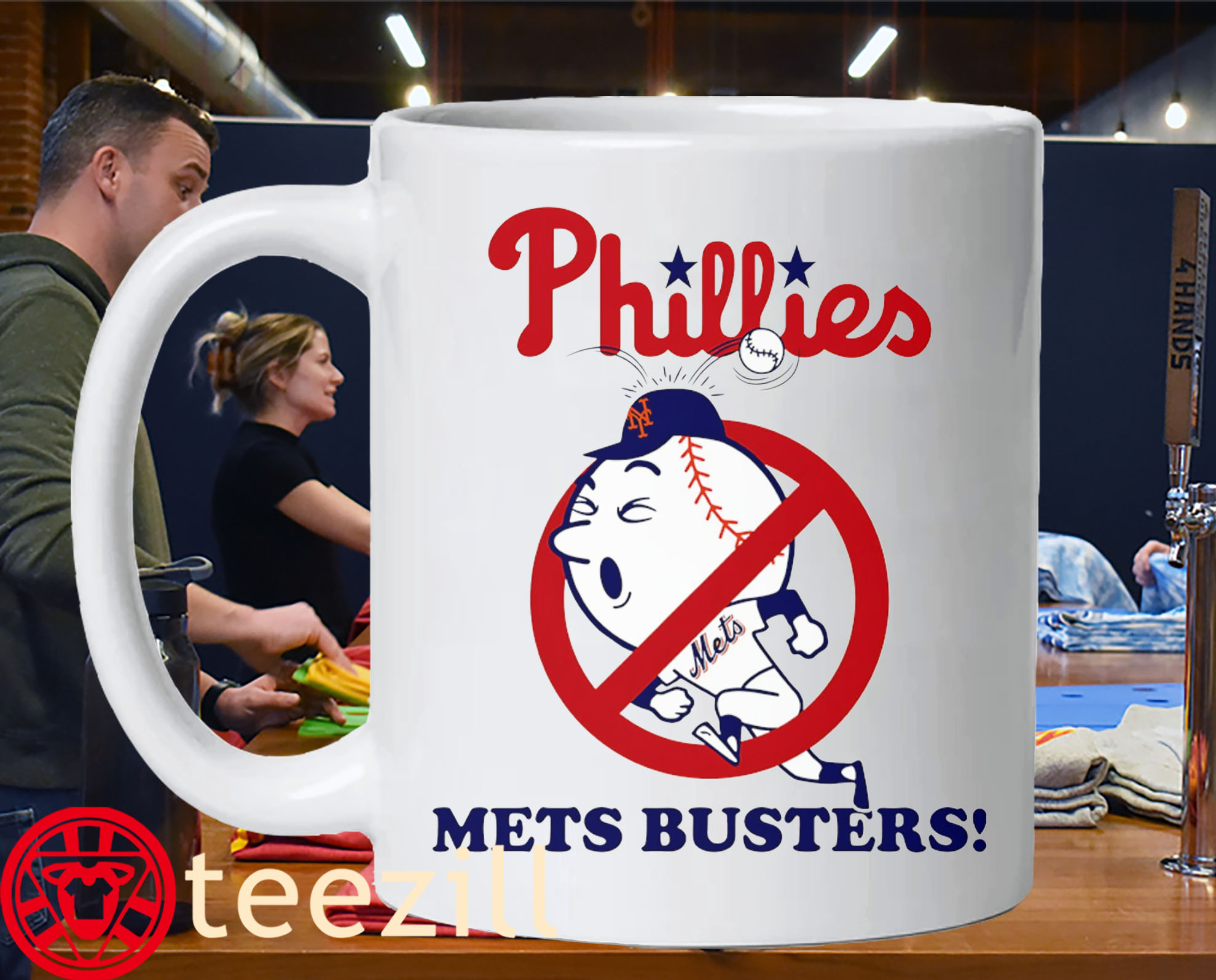 Mascot Phillies Mets Busters Premium Mug