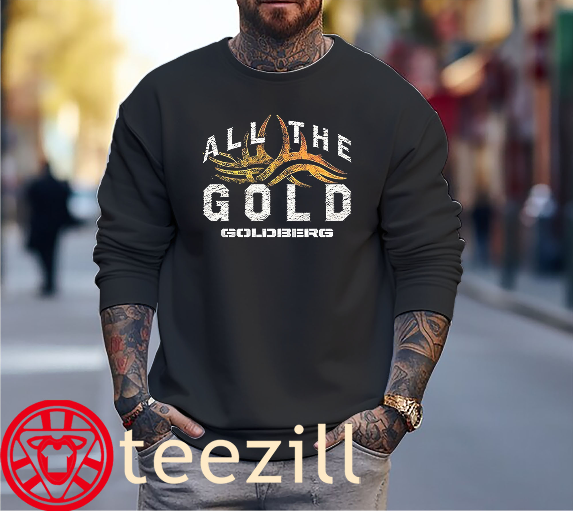 Men's WWE Goldberg All The Gold Shirt