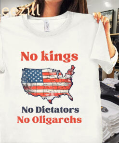 No Kings- No Dictators- No Oligarchs- Anti Trump T-Shirt
