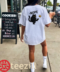 Nope No Kings in America Black Cat Shirt - Anti Trump tee