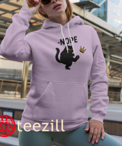 Nope No Kings in America Black Cat Shirt - Anti Trump women