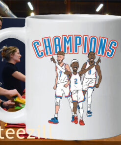 OKC Big 3 Champions Finals 2025 Mug Chet Holmgren - Shai Gilgeous - Jalen Williams
