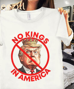 Patriotic No Kings in America Anti-Trump Shirt