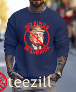 Patriotic No Kings in America Anti-Trump TShirt