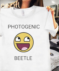 Photogenic Beetle Emoji Face Smiley Shirt