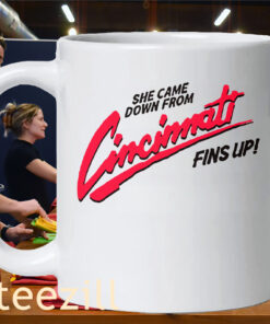 Premium Cincinnati She Came Down From Cincinnati Fins Up Mug