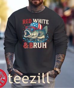 Premium Fishing 4th Of July Red White & Bruh Shirts