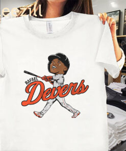 Rafael Devers Caricature Tee Shirt Boston Baseball