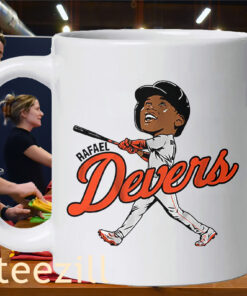 Rafael Devers Caricature Tee Shirt Boston Baseball Mug