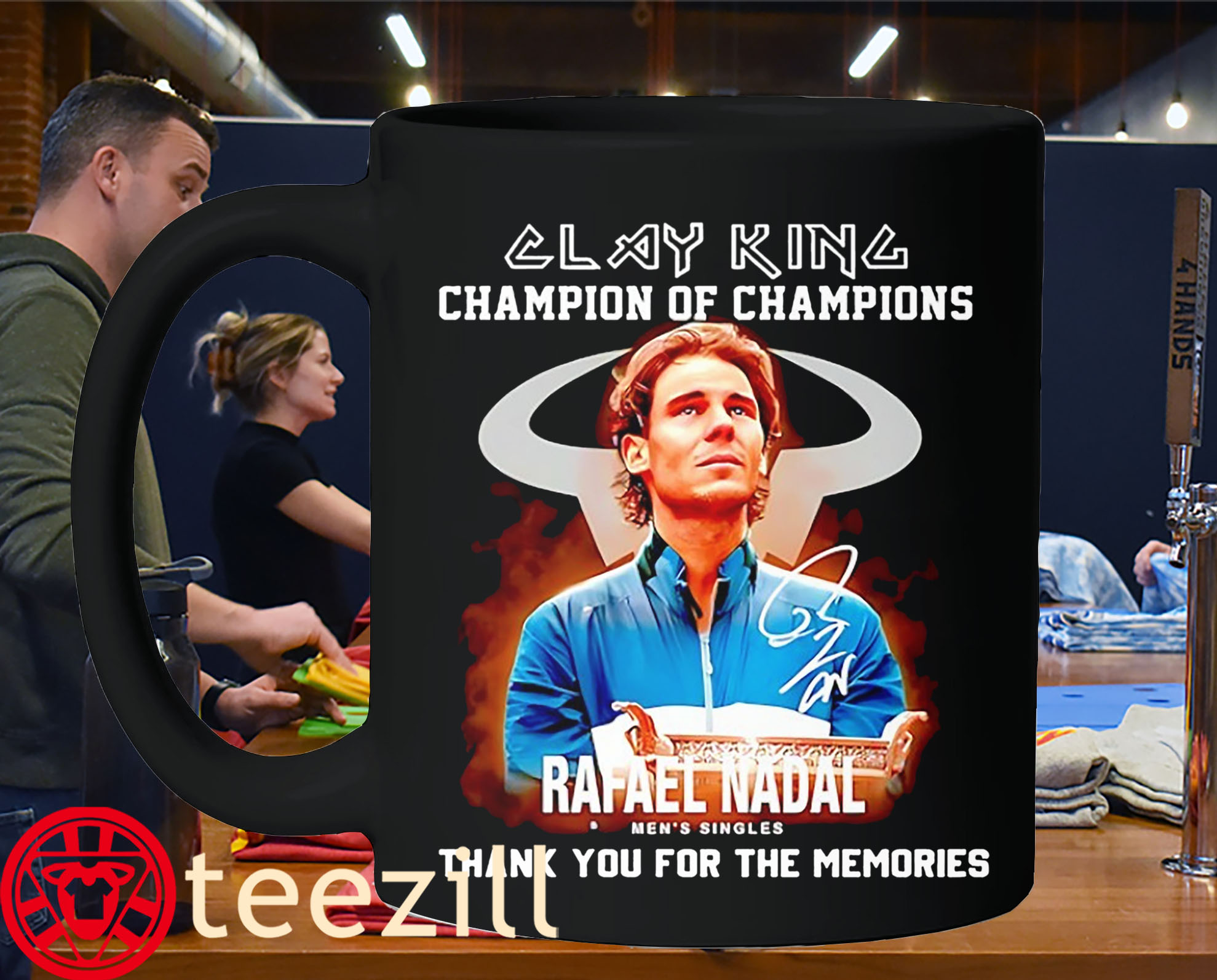 Rafael Nadal Signature Tee Thank You For The Memories Champions Mug