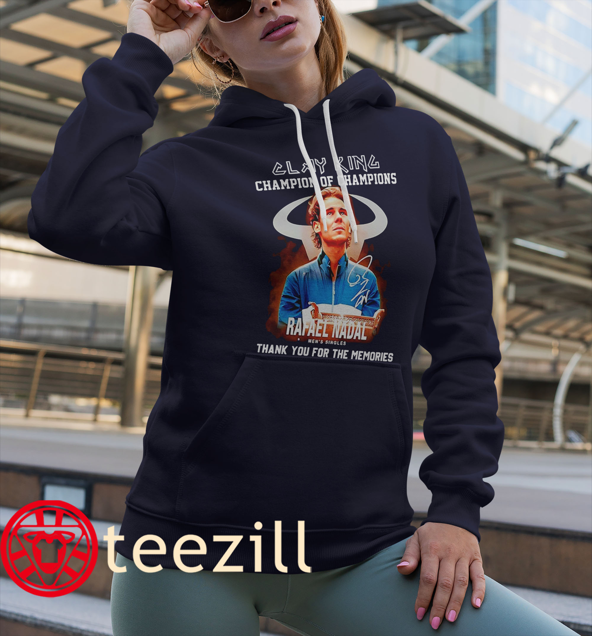 Rafael Nadal Signature Tee Thank You For The Memories Champions Shirts