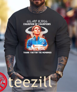 Rafael Nadal Signature Tee Thank You For The Memories Champions TShirt