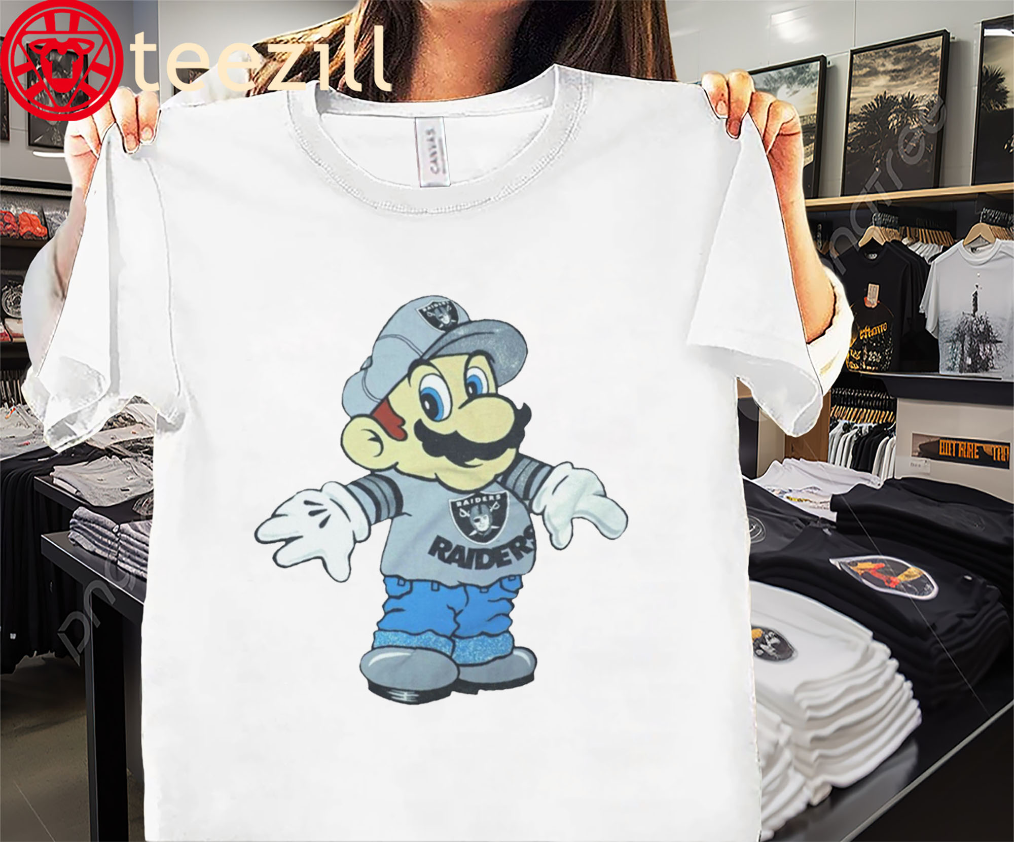 Raiders Super Mario Tee Las Vegas Raiders Shirt