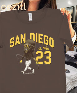 San Diego 23 Fernando Tatis Jr. “El Niño” Caricature Shirsey Shirt