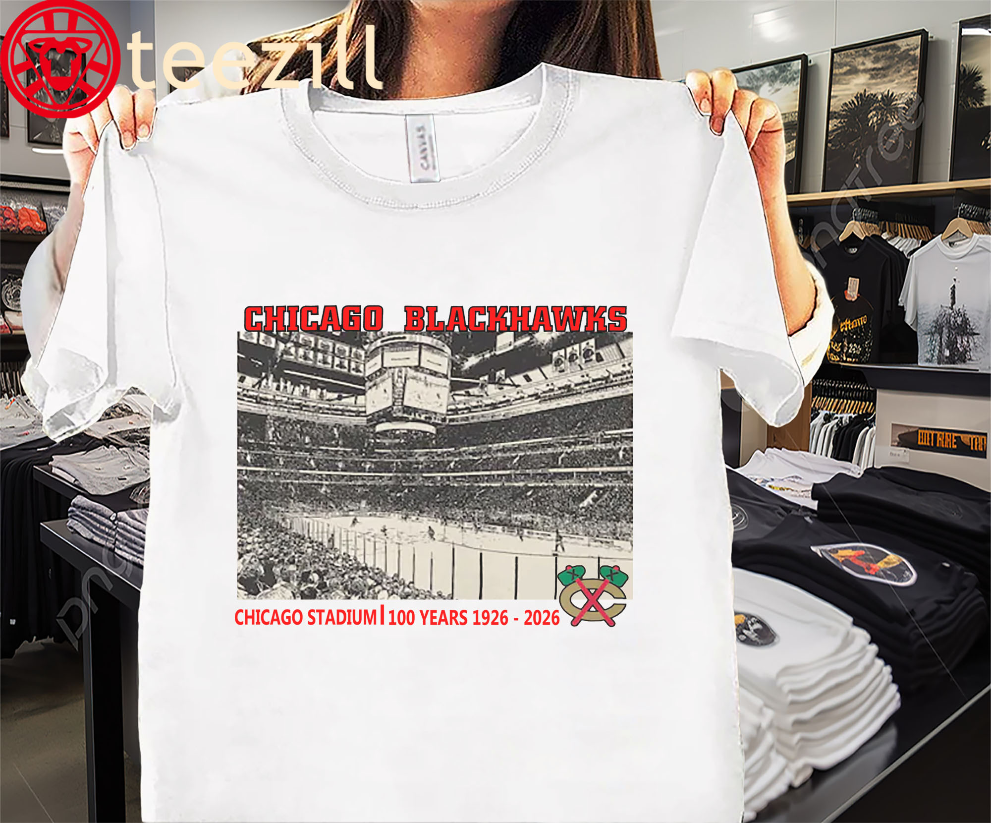 Stadium Chicago Blackhawks Fanatics Centennial Legacy Shirt