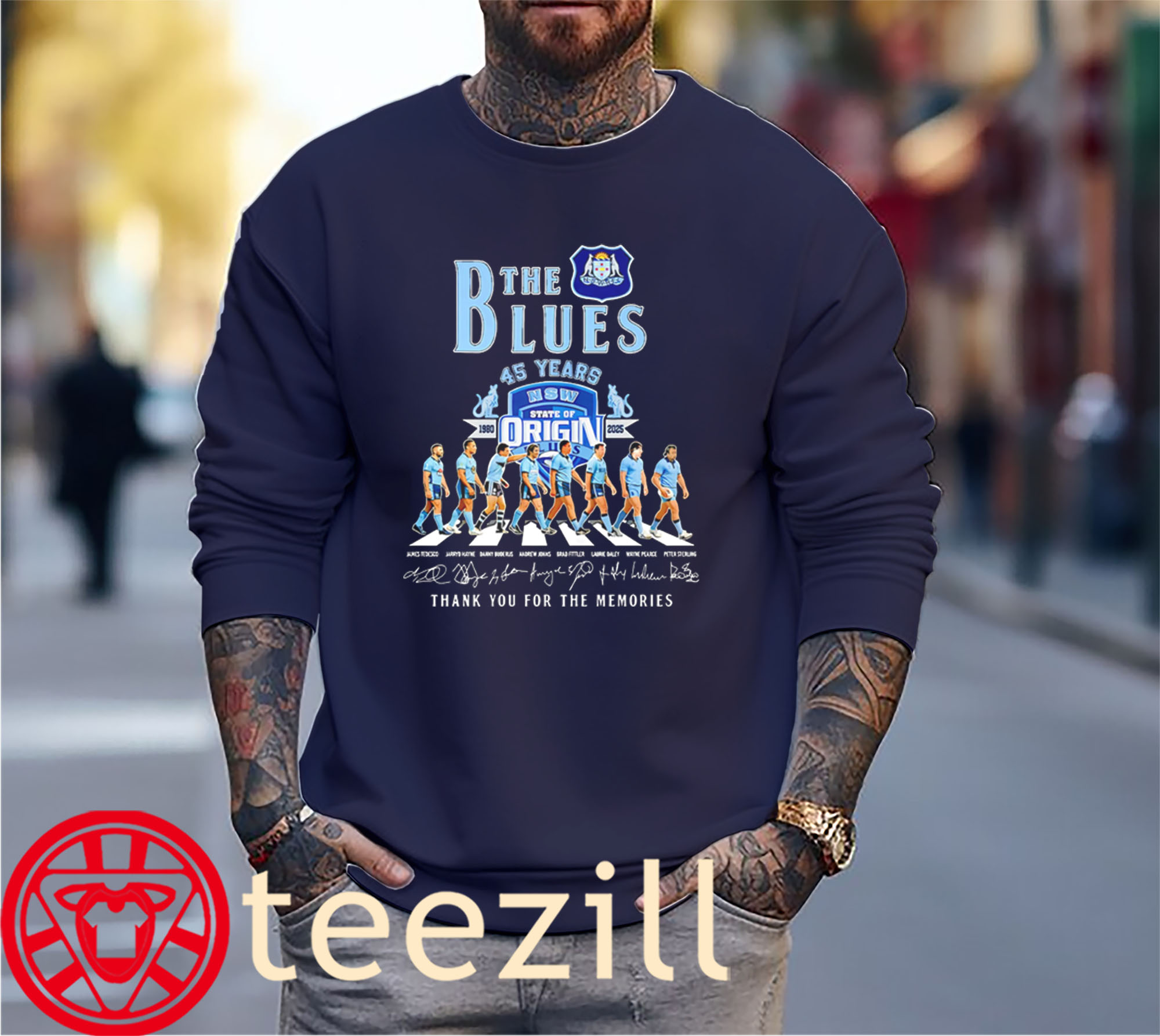 The Blues 45 Year 1980-2025 New South Wales Team Signature Shirts