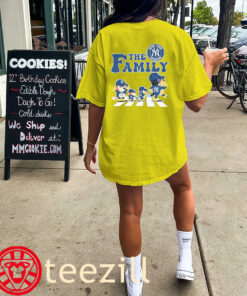 The Family NY Yankees Baseball Bluey Abbey Road Tee