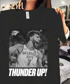 Thunder Up ! Chet Holmgren Celebration Shirt OKC 2025 NBA Finals Champions