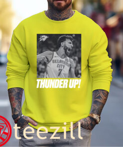 Thunder Up ! Chet Holmgren Celebration Shirts OKC 2025 NBA Finals Champions