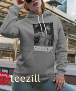 Thunder Up ! Chet Holmgren Celebration TShirt OKC 2025 NBA Finals Champions