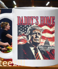 Trump Daddys Home White House USA American Flag Premium mug