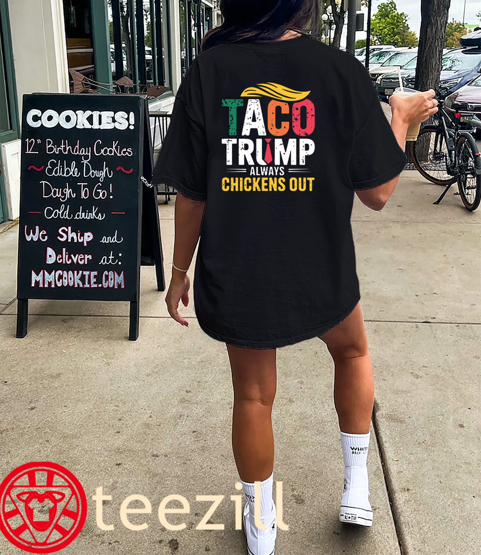 Vintage Taco – Trump Always Chickens Out Shirt Kids