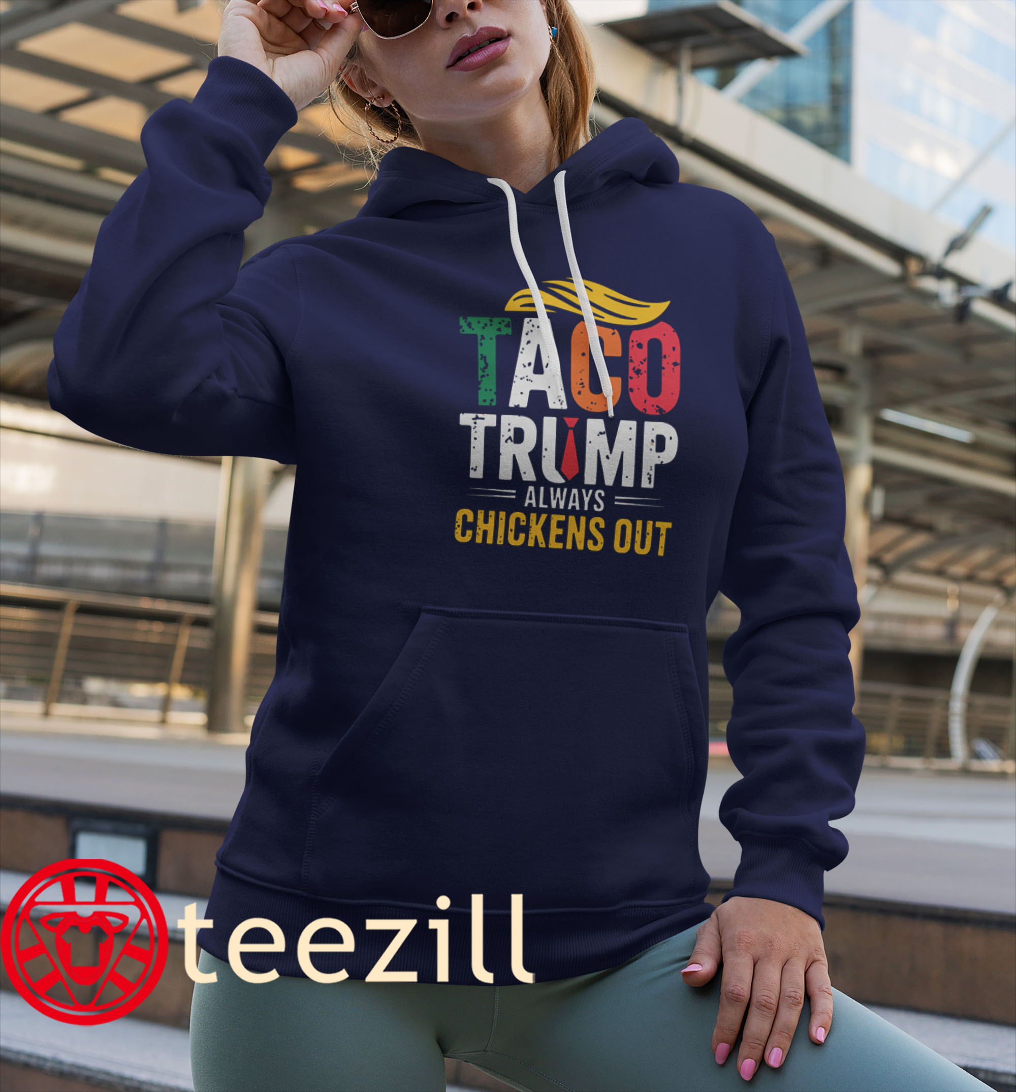 Vintage Taco – Trump Always Chickens Out Shirt hoodies