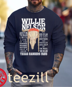 Willie Nelson Germania Insurance TShirt Texas Rangers