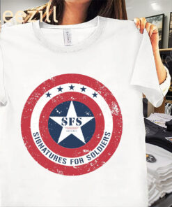 American Captain Star Signatures for Soldiers Shirt