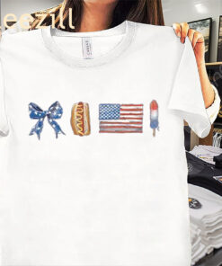 American Icons Baby Tee Girl Kids Flags Shirt