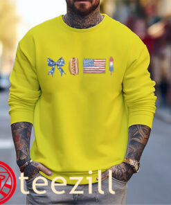 American Icons Baby Tee Girl Kids Flags Shirt Sweater