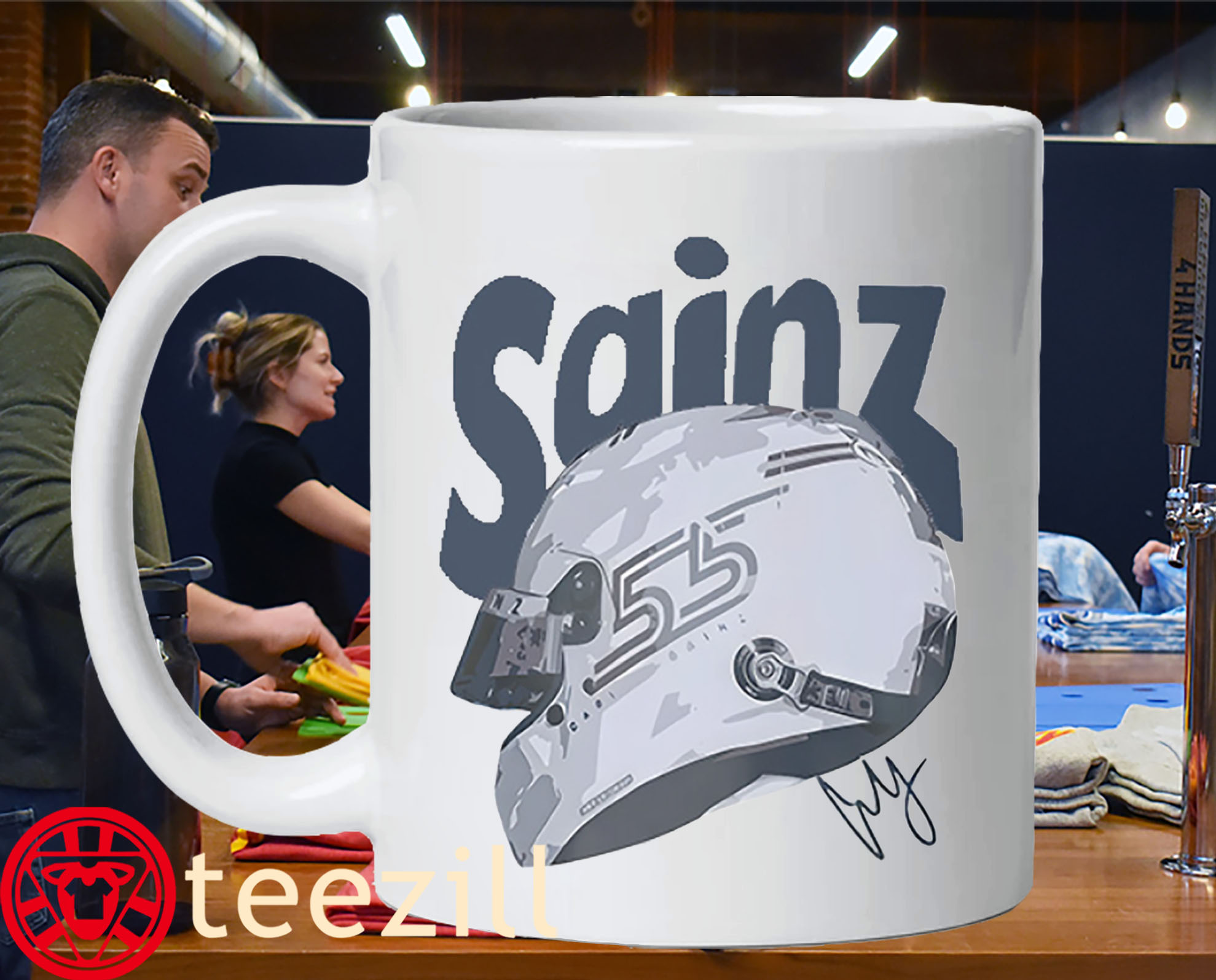 Carlos Sainz 55 Racing Williams F1 Mug