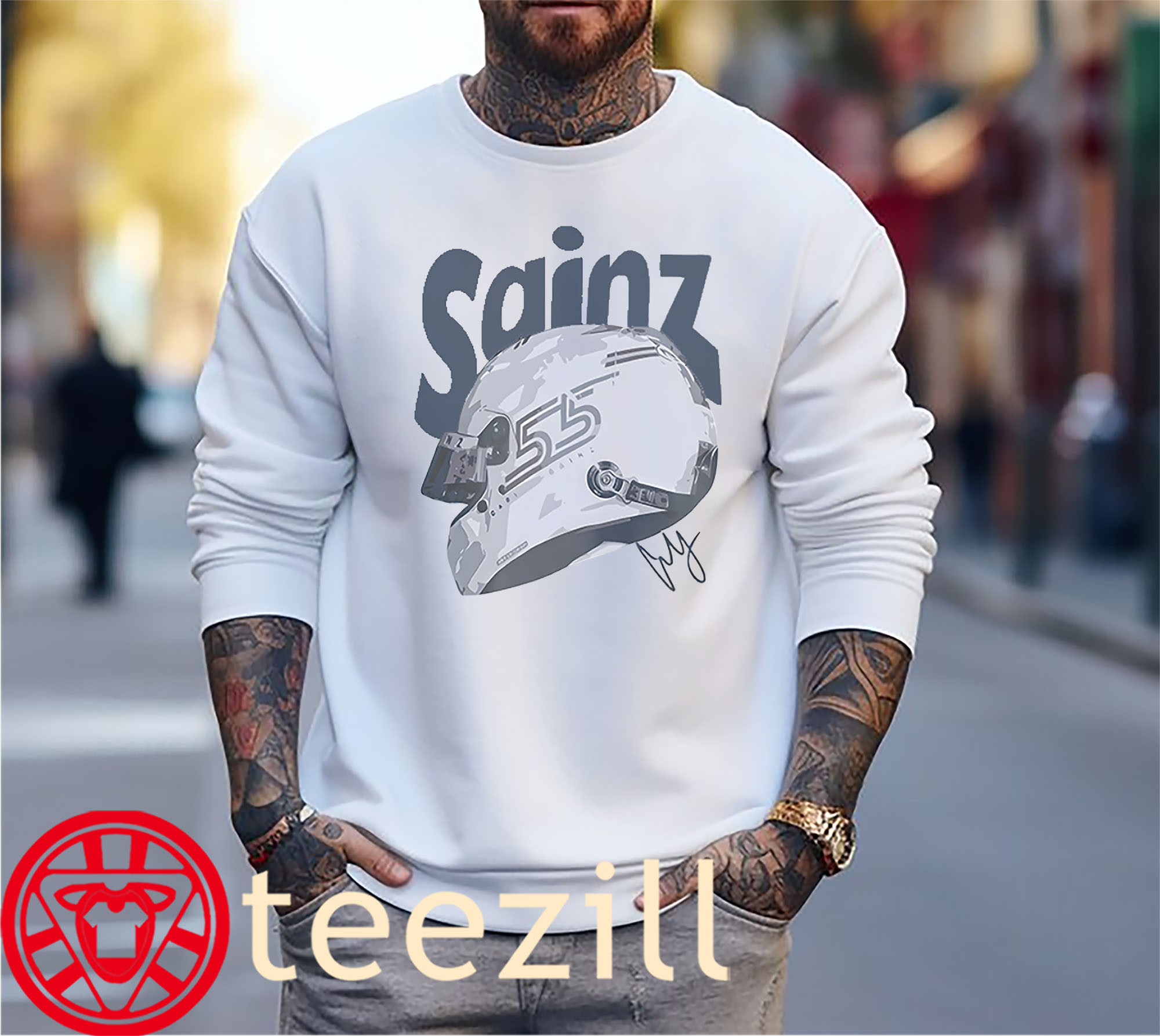 Carlos Sainz 55 Racing Williams F1 Shirt Sweater