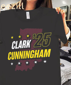 Clark Cunningham’25 - Caitlin Clark and Sophie Cunningham Shirt Indiana Fever