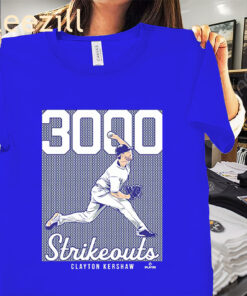 Clayton Kershaw: 3,000 K’s Shirt Los Angeles Baseball