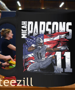 Dallas Cowboys American Flag Mug Micah Parsons