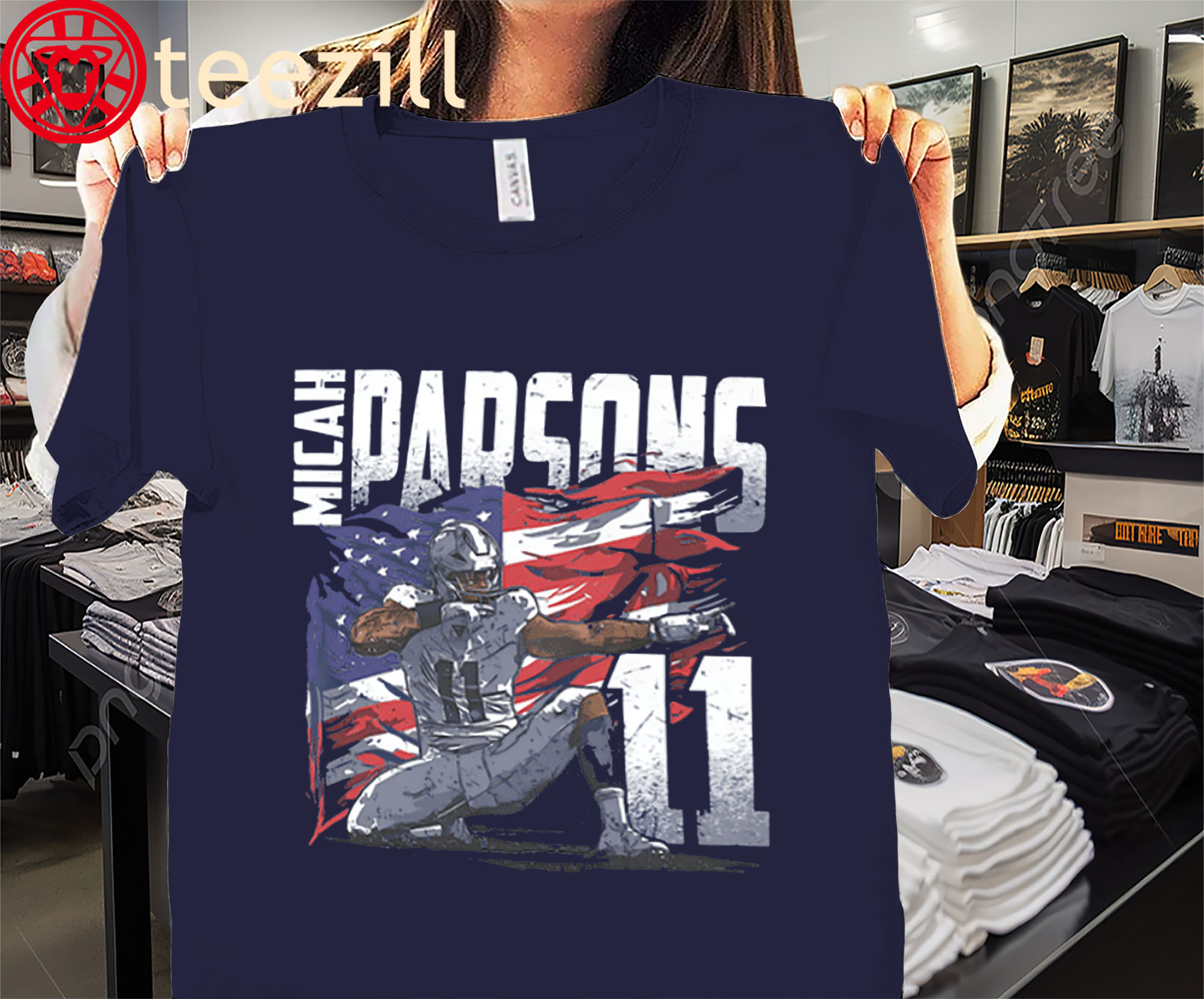 Dallas Cowboys American Flag Shirt Micah Parsons