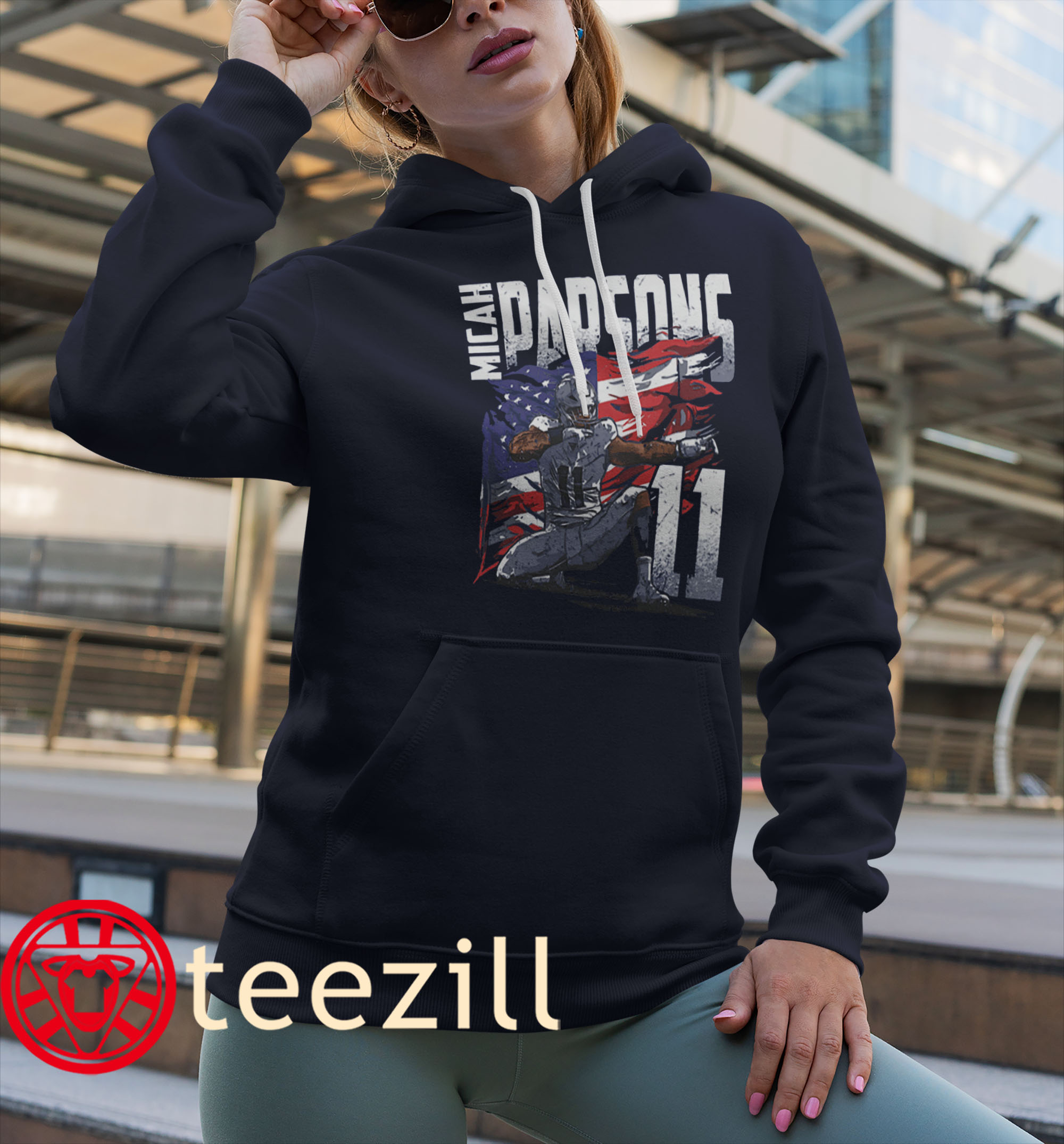 Dallas Cowboys American Flag hoodies Micah Parsons