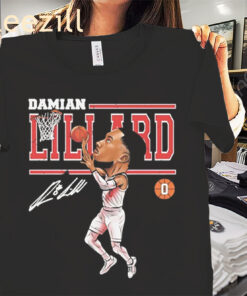 Damian Lillard Portland Basketball Player Autographed Shirt