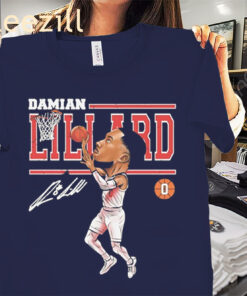 Damian Lillard Portland Basketball Player Autographed Shirts