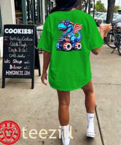 Dinosaur 4th Of July Tee Kids Boys Men Amerisaurus T-Rex Birthday Shirts