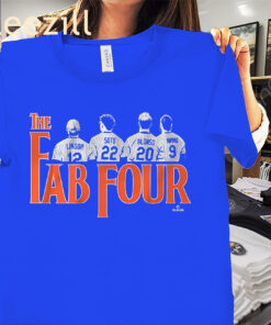 Fab Four Of Lindor, Juan Soto, Pete Alonso, & Brandon Nimmo Shirt New York Mets
