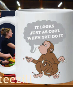 Funny Smoking Monkey Meme Tee It Looks Just As Cool When You Do It Mug