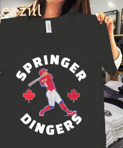 George Springer Dingers Canada Day Shirt Toronto Baseball
