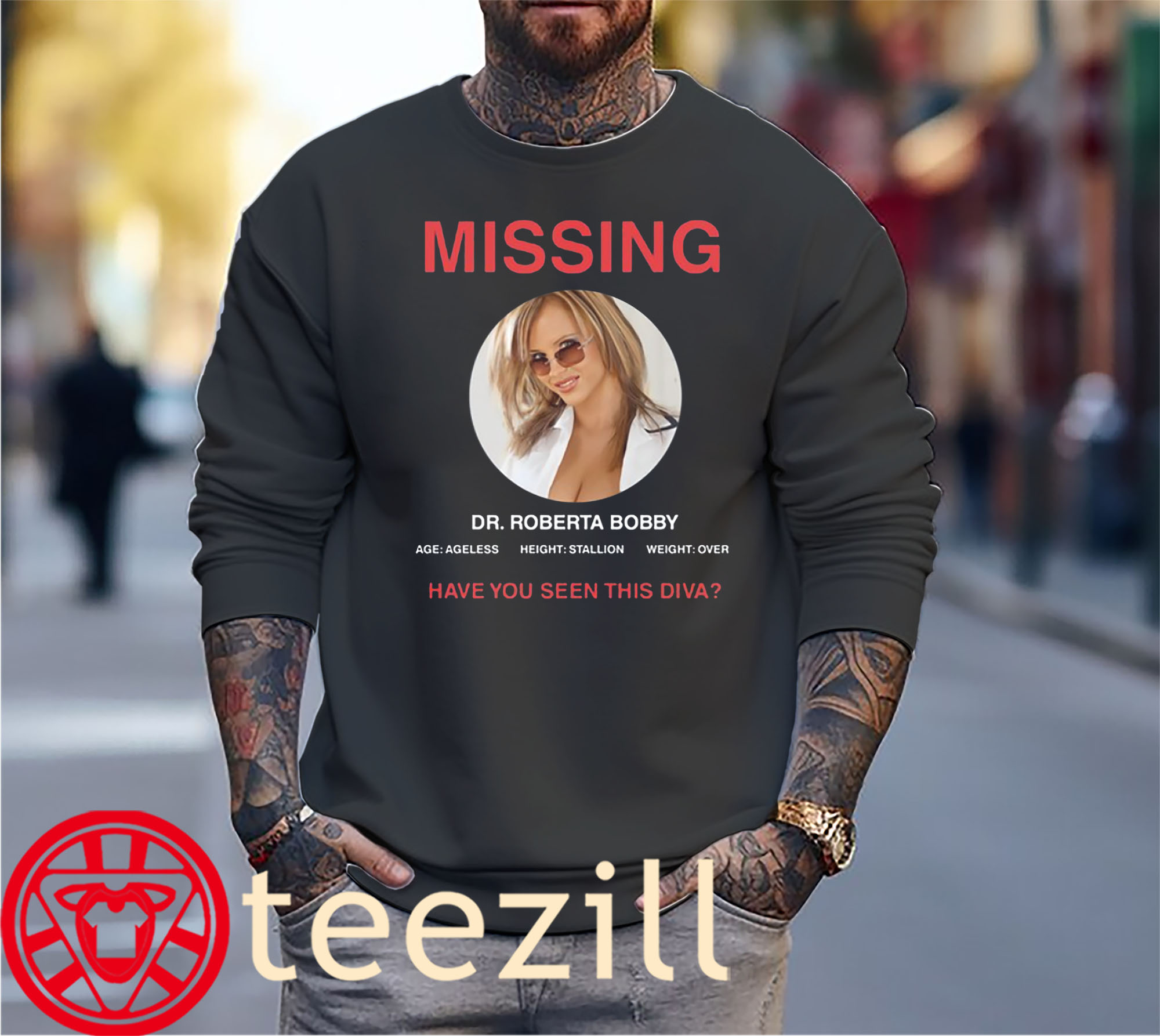 Graphic Missing Dr Roberta Bobby Have You Seen This Diva Sweater