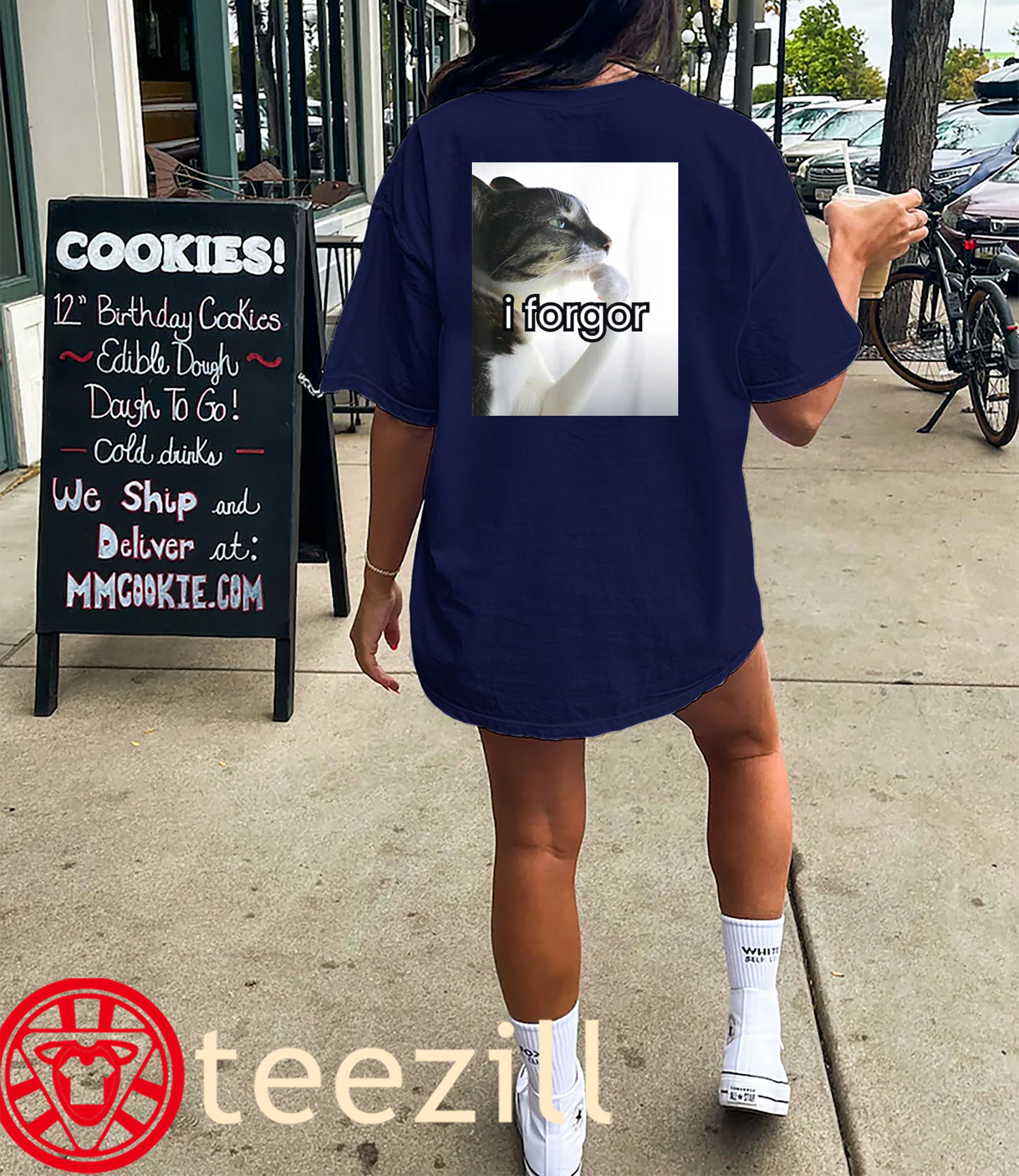 I Forgor Cringey Shirt Funny Cat Classic