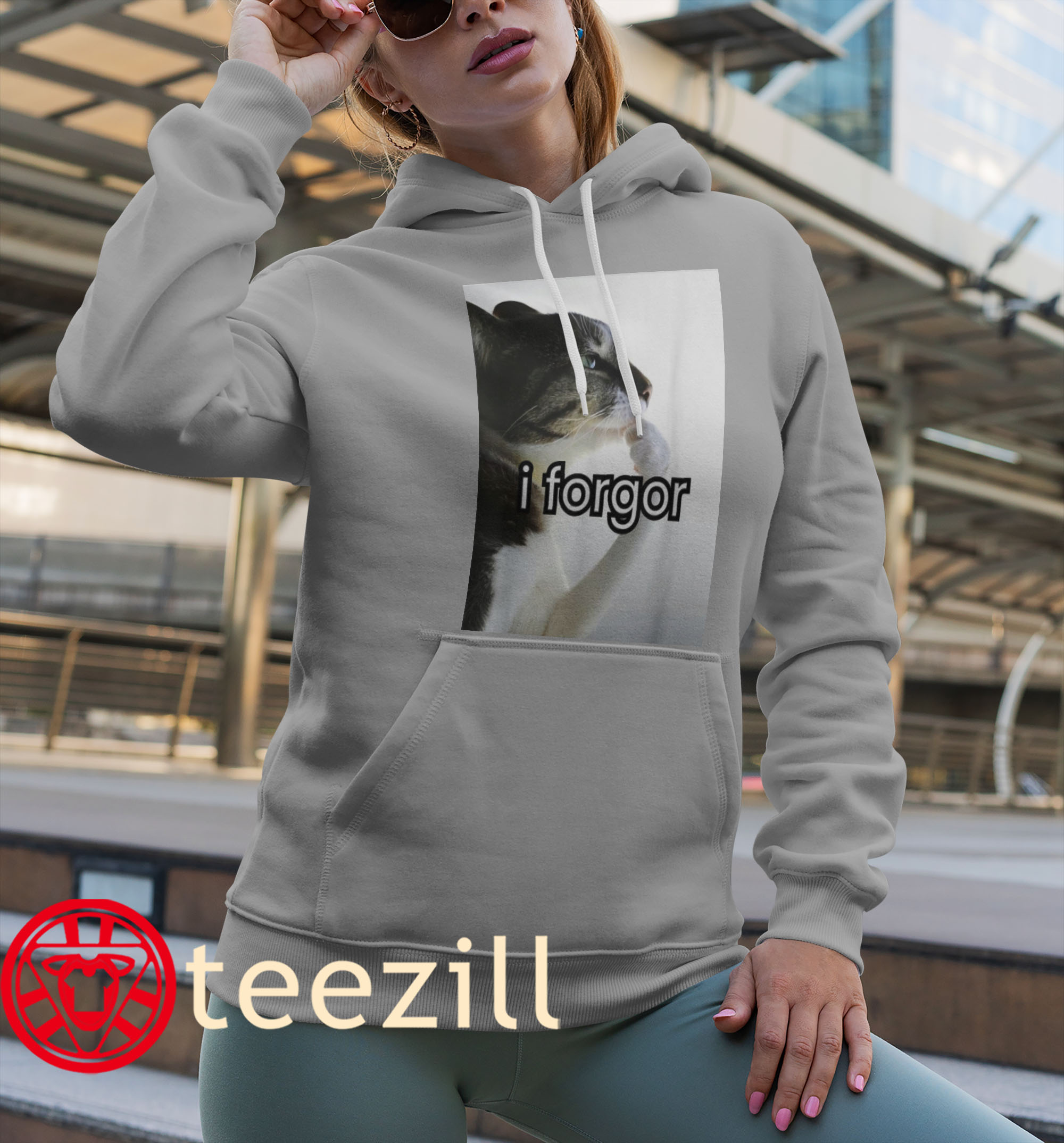 I Forgor Cringey Shirt Funny Cat Hoodies